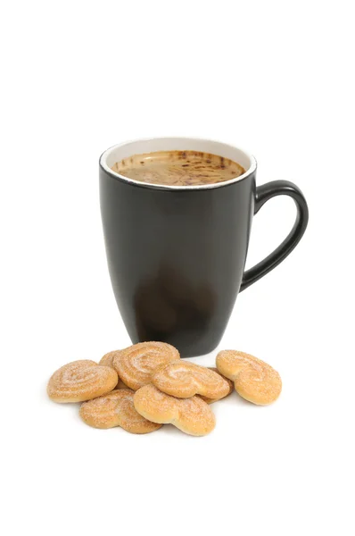 Cup of coffee and cookies — Stock Photo, Image