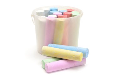 Chalk isolated on a white clipart