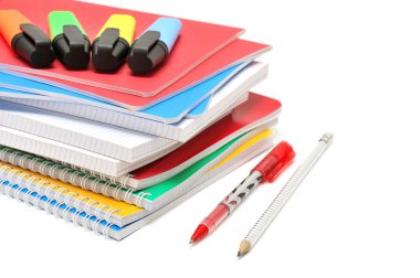Notebook and felt-tip pen clipart