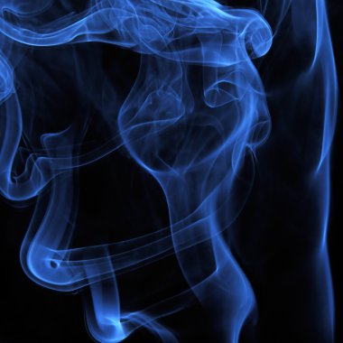 Smoke isolated on a black background clipart