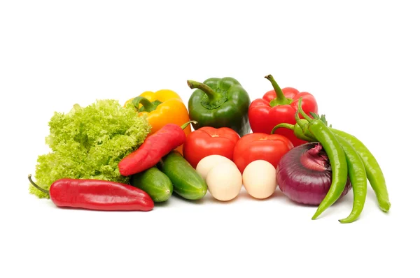 Légumes isolés sur un blanc — Photo