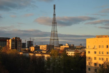 Television tower in Shabolovka clipart
