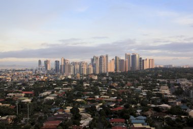 Makati skyline manila city philippines clipart