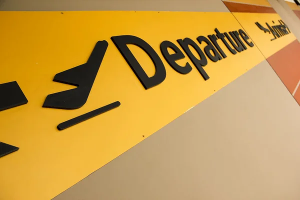 Departure arrival sign airport terminal