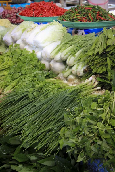 신선한 야채 태국 시장 — 스톡 사진