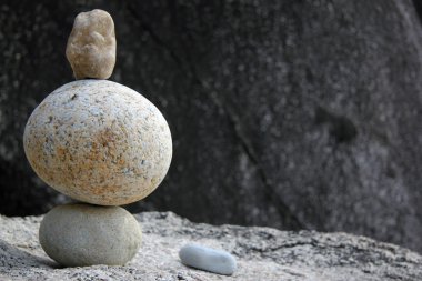 Three pebbles stacked clipart