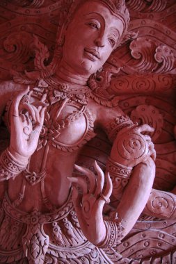 Temple art koh samui thailand clipart