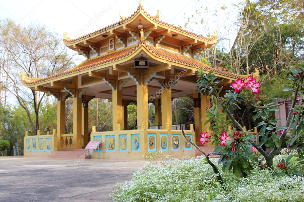 Chinese temple gardens pavillion pattaya