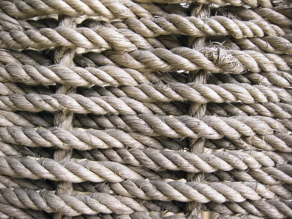 Grof gevlochten touw achtergrond — Stockfoto