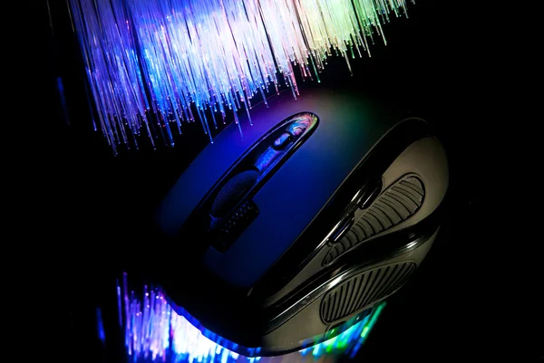 Black pc mouse — Stock Photo, Image