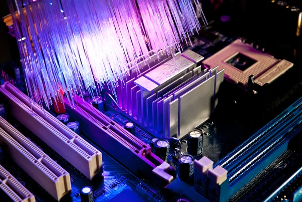 Part of PC motherboard — Stock Photo, Image
