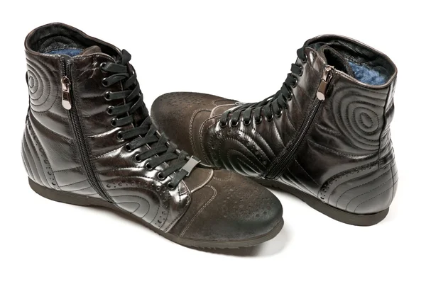 Svarta skor för män — Stockfoto