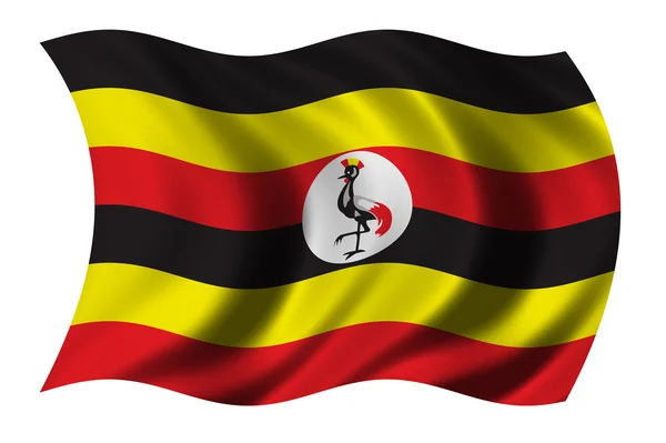 Flagge von Uganda — Stockfoto