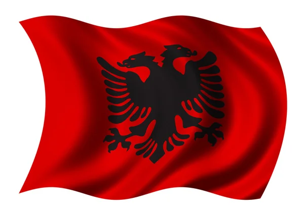 Albanien-Flagge — Stockfoto