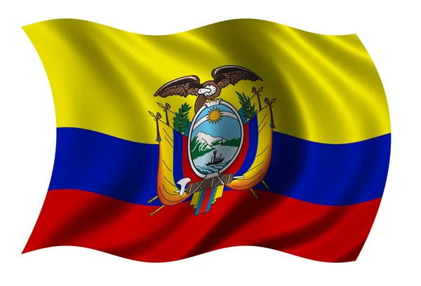 厄瓜多尔的旗子 — 图库照片