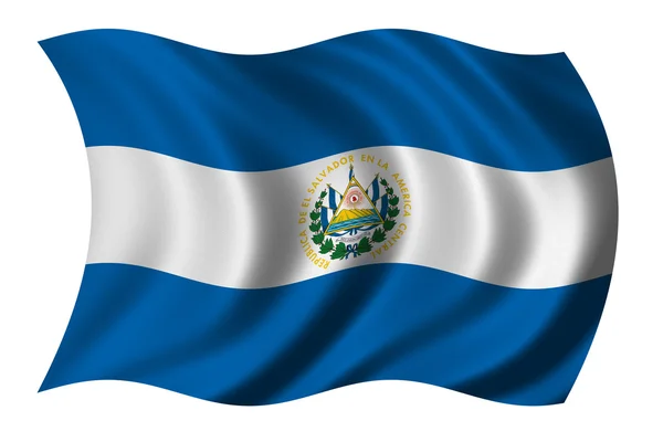 El Salvadors flagga — Stockfoto