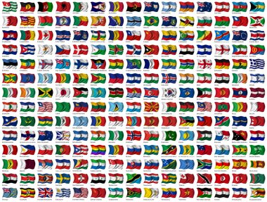 World Flags Set clipart