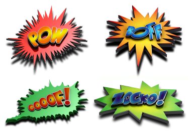 Super hero fight clipart