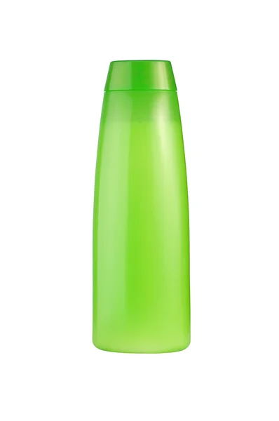 Зеленая бутылка шампуня — стоковое фото