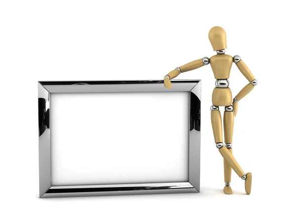 Mannequin with frame — Stock Photo, Image