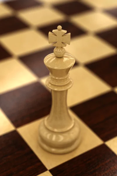 Blanc roi des échecs — Photo