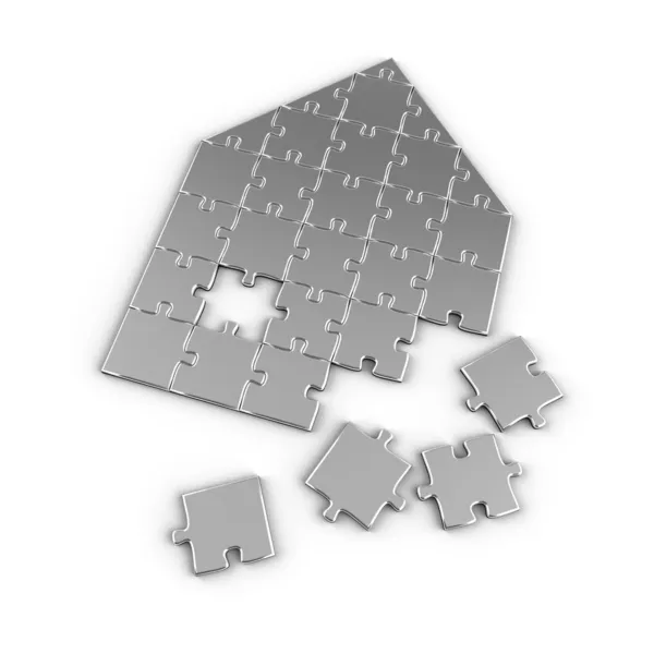 Puzzle imobiliário — Fotografia de Stock