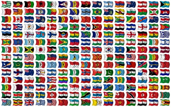 Wereld vlaggen set — Stockfoto