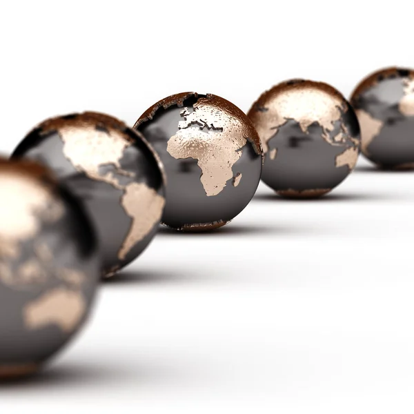 Wereld globes — Stockfoto