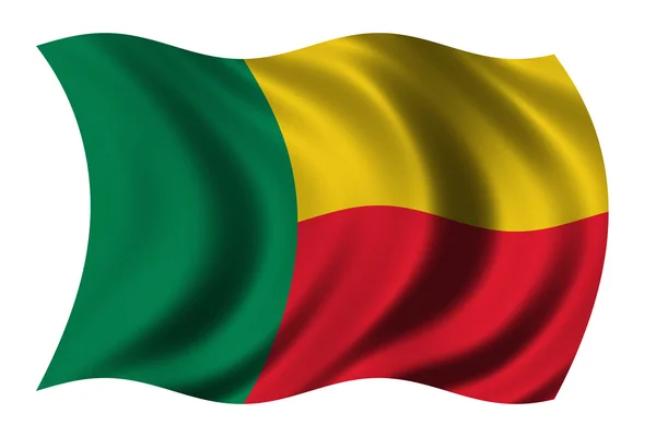 Flagge von Benin — Stockfoto