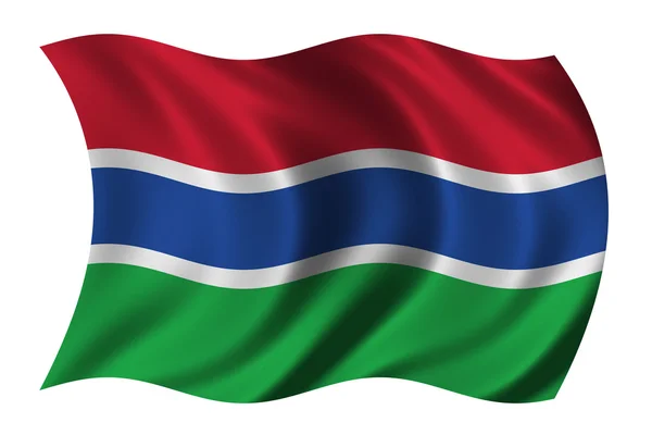 Vlag van Gambia — Stockfoto