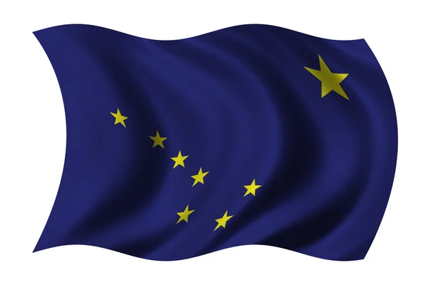 Flaga stanowa Alaski — Zdjęcie stockowe