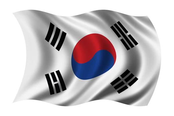 Zászló Dél-Korea — Stock Fotó