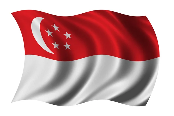 Flagga singapore — Stockfoto