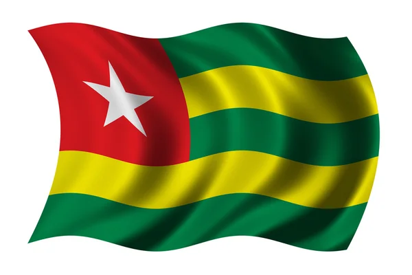Togo Cumhuriyeti bayrağı — Stok fotoğraf