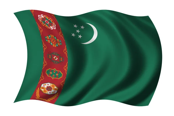 Flagge von Turkmenistan — Stockfoto