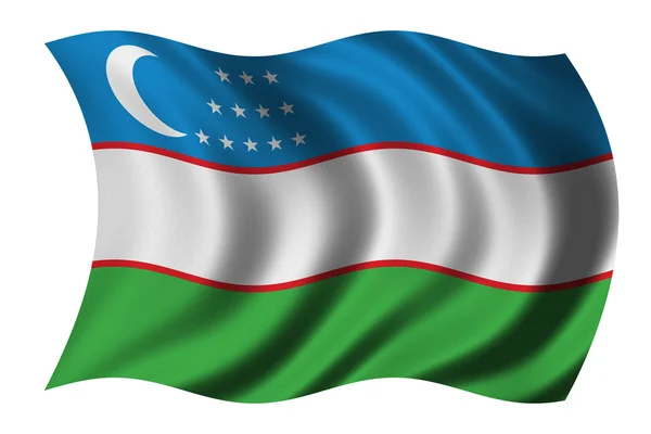 Флаг Узбекистана — стоковое фото