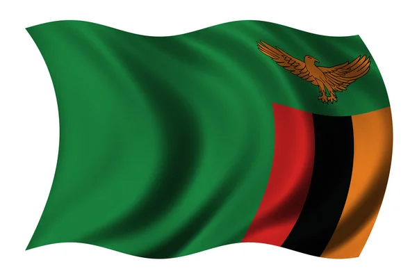 Bandeira da Zâmbia — Fotografia de Stock