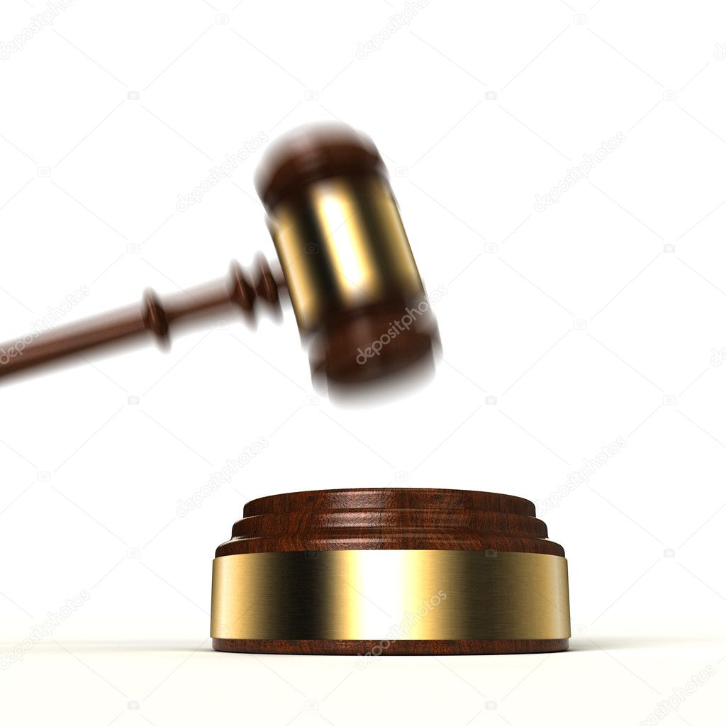 Gavel hitting sound block — Stock Photo © creisinger 5406415
