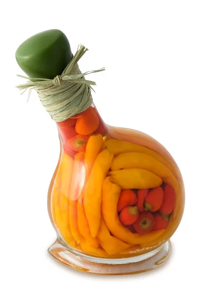 Peppers in bottle — Stock Photo, Image
