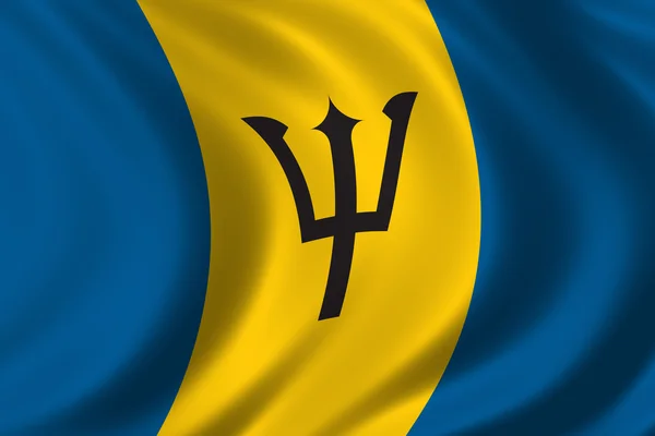 Bandiera delle Barbados — Foto Stock