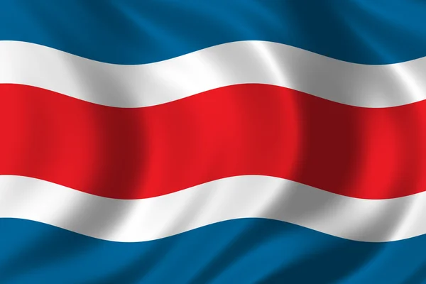 2.哥斯达黎加国旗 — 图库照片
