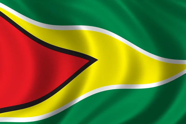 Flaga Gujany — Zdjęcie stockowe