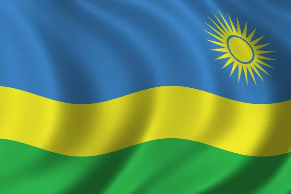 Flagga rwanda — Stockfoto