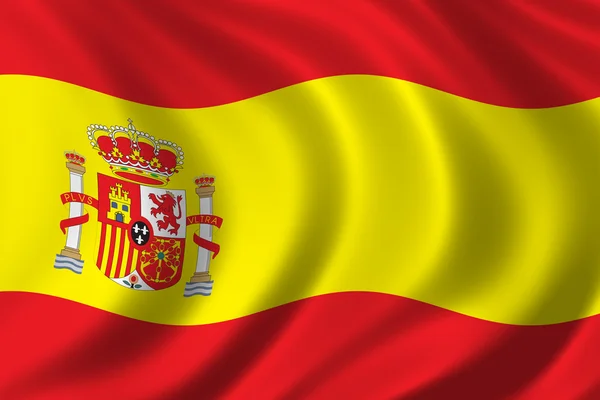 西班牙的旗子 — 图库照片