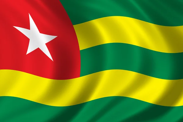 Flagge von Togo — Stockfoto