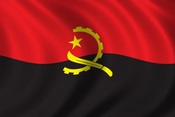 Bandiera dell'Angola — Foto Stock