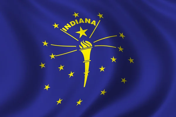 印第安纳州的旗子 — 图库照片