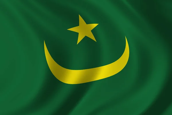 Mauritánia zászlaja — Stock Fotó