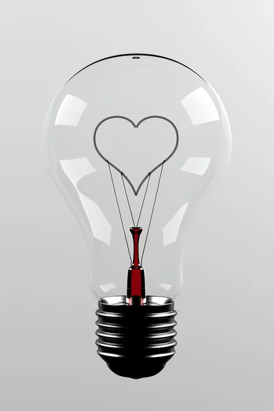Amore lampadina — Foto Stock