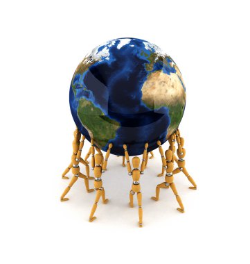 Holding the world clipart